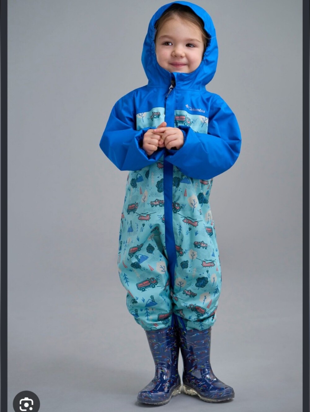 Columbia Kids' Critter Jitters II Rain Suit blue 18 24 mth